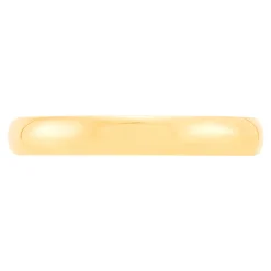 Yellow Gold Polished Rounded 3mm Band 14K