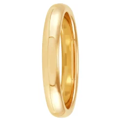 Yellow Gold Polished Rounded Comfort Fit 3mm Band 14K Best