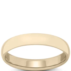 Yellow Gold Polished Rounded Comfort Fit 4mm Band 14K