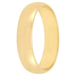 Yellow Gold Polished Rounded 5mm Band 14K New