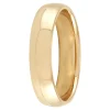 Yellow Gold Polished Rounded Comfort Fit 5mm Band 18K