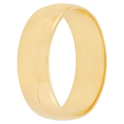 Yellow Gold Polished Rounded 7mm Band 14K Best