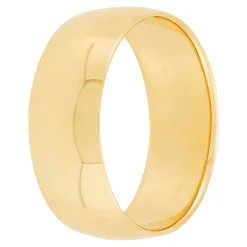 Yellow Gold Polished Rounded 8mm Band 14K Discount