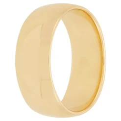 Yellow Gold Polished Rounded Comfort Fit 8mm Band 14K Sale