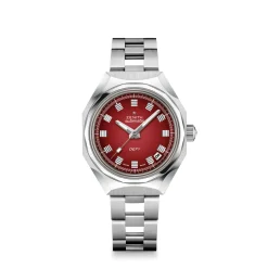 Zenith DEFY Revival A3691 Watch Red Dial Steel Bracelet, 37mm New